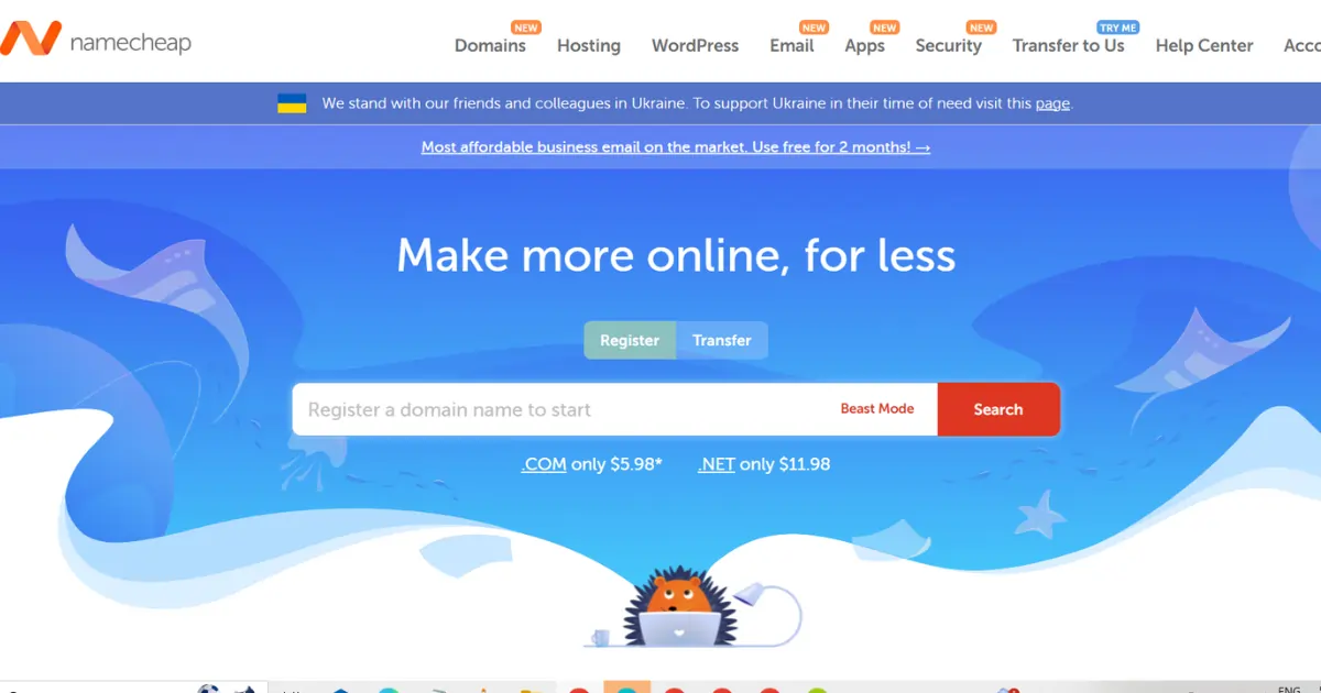 Namecheap best top domain registrar.