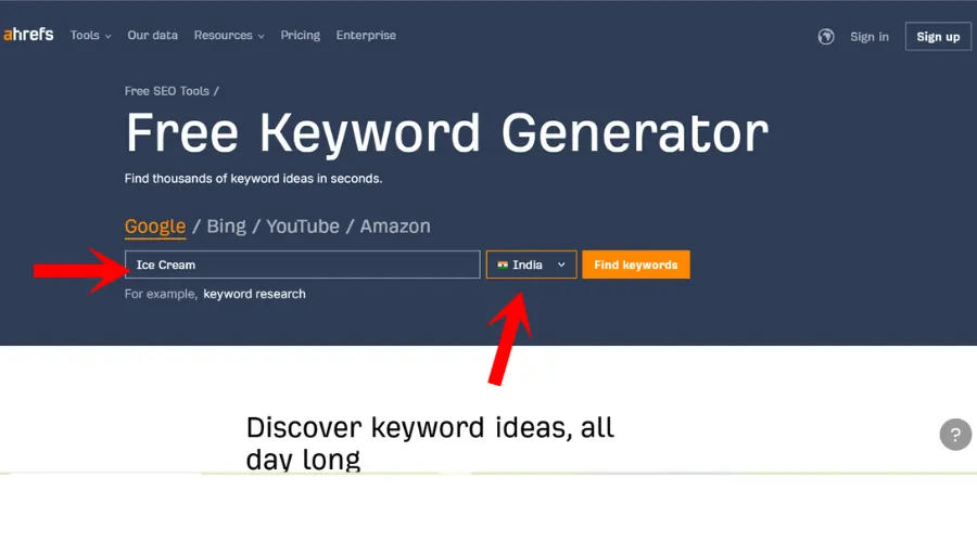 Ahrefs Keyword Research